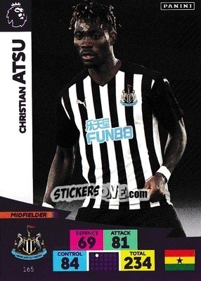 Sticker Christian Atsu - English Premier League 2020-2021. Adrenalyn XL n. 165 - Panini