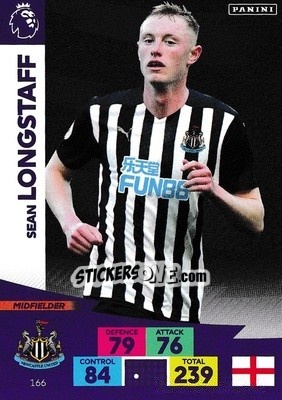 Sticker Sean Longstaff - English Premier League 2020-2021. Adrenalyn XL n. 166 - Panini