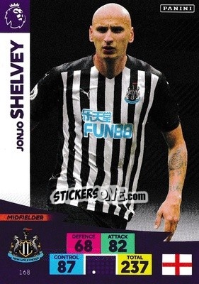 Sticker Jonjo Shelvey - English Premier League 2020-2021. Adrenalyn XL n. 168 - Panini