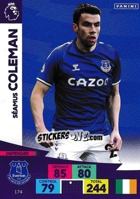 Figurina Seamus Coleman - English Premier League 2020-2021. Adrenalyn XL - Panini