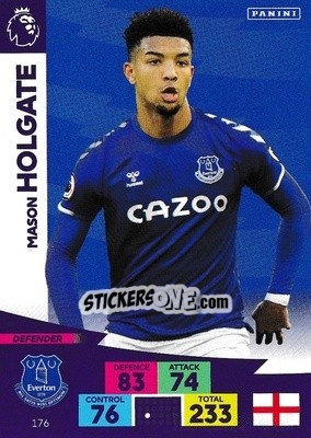 Cromo Mason Holgate - English Premier League 2020-2021. Adrenalyn XL n. 176 - Panini