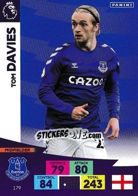 Figurina Tom Davies - English Premier League 2020-2021. Adrenalyn XL - Panini