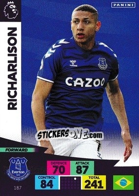 Sticker Richarlison - English Premier League 2020-2021. Adrenalyn XL n. 187 - Panini