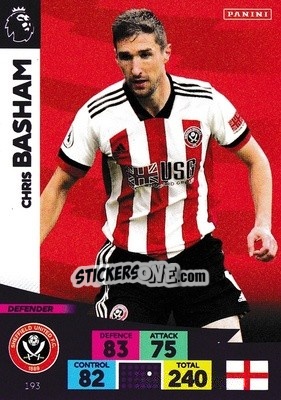 Sticker Chris Basham - English Premier League 2020-2021. Adrenalyn XL n. 193 - Panini