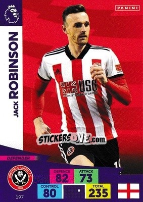 Sticker Jack Robinson - English Premier League 2020-2021. Adrenalyn XL n. 197 - Panini