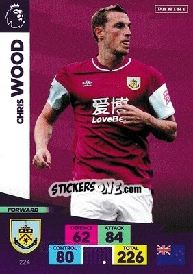 Sticker Chris Wood - English Premier League 2020-2021. Adrenalyn XL - Panini