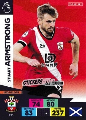 Sticker Stuart Armstrong - English Premier League 2020-2021. Adrenalyn XL n. 233 - Panini