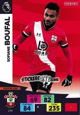 Sticker Sofiane Boufal - English Premier League 2020-2021. Adrenalyn XL - Panini
