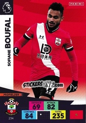 Sticker Sofiane Boufal - English Premier League 2020-2021. Adrenalyn XL n. 234 - Panini
