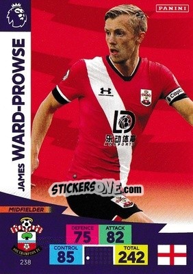 Sticker James Ward-Prowse - English Premier League 2020-2021. Adrenalyn XL n. 238 - Panini