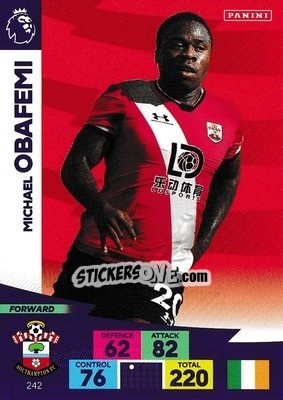Sticker Michael Obafemi - English Premier League 2020-2021. Adrenalyn XL n. 242 - Panini