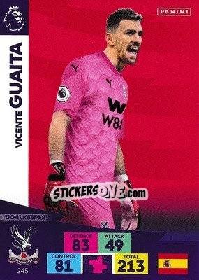 Sticker Vicente Guaita - English Premier League 2020-2021. Adrenalyn XL n. 245 - Panini