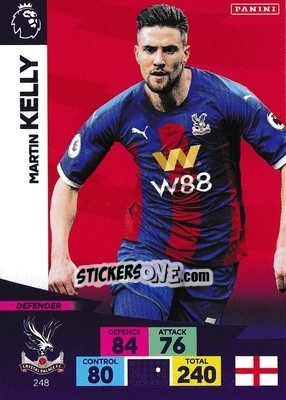 Sticker Martin Kelly - English Premier League 2020-2021. Adrenalyn XL - Panini
