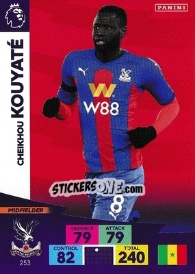 Sticker Cheikhou Kouyaté - English Premier League 2020-2021. Adrenalyn XL n. 253 - Panini