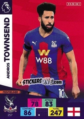 Sticker Andros Townsend - English Premier League 2020-2021. Adrenalyn XL n. 257 - Panini
