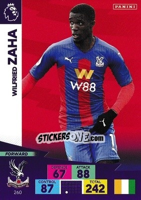Cromo Wilfried Zaha - English Premier League 2020-2021. Adrenalyn XL - Panini