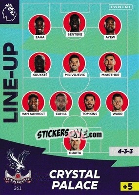 Sticker Line-Up - English Premier League 2020-2021. Adrenalyn XL n. 261 - Panini