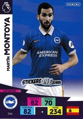 Figurina Martin Montoya - English Premier League 2020-2021. Adrenalyn XL - Panini