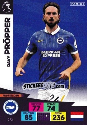 Figurina Davy Propper - English Premier League 2020-2021. Adrenalyn XL - Panini