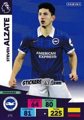 Sticker Steven Alzate - English Premier League 2020-2021. Adrenalyn XL n. 275 - Panini