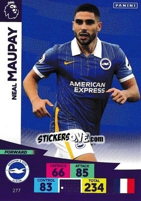 Sticker Neal Maupay - English Premier League 2020-2021. Adrenalyn XL n. 277 - Panini