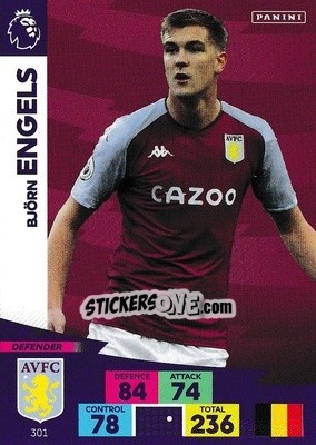 Figurina Bjorn Engels - English Premier League 2020-2021. Adrenalyn XL n. 301 - Panini