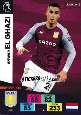 Sticker Anwar El Ghazi - English Premier League 2020-2021. Adrenalyn XL n. 306 - Panini