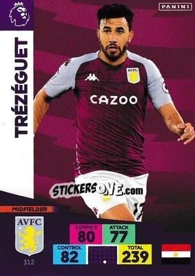 Sticker Mahmoud Trezeguet - English Premier League 2020-2021. Adrenalyn XL n. 312 - Panini