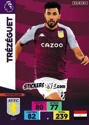 Figurina Mahmoud Trezeguet - English Premier League 2020-2021. Adrenalyn XL - Panini