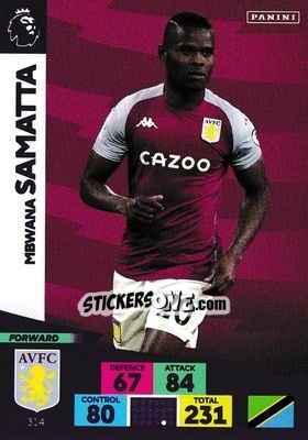 Sticker Mbwana Samatta - English Premier League 2020-2021. Adrenalyn XL n. 314 - Panini