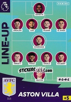Sticker Line-Up - English Premier League 2020-2021. Adrenalyn XL n. 315 - Panini