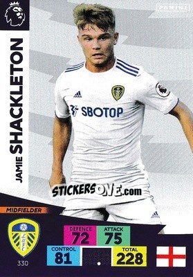 Sticker Jamie Shackleton - English Premier League 2020-2021. Adrenalyn XL - Panini