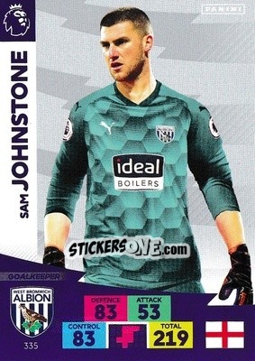 Figurina Sam Johnstone - English Premier League 2020-2021. Adrenalyn XL - Panini