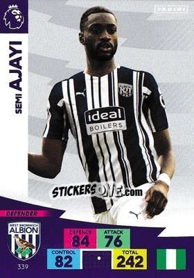 Cromo Semi Ajayi - English Premier League 2020-2021. Adrenalyn XL n. 339 - Panini