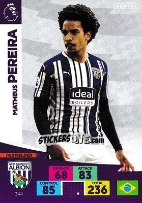 Sticker Matheus Pereira - English Premier League 2020-2021. Adrenalyn XL n. 344 - Panini