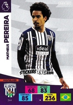 Figurina Matheus Pereira - English Premier League 2020-2021. Adrenalyn XL - Panini