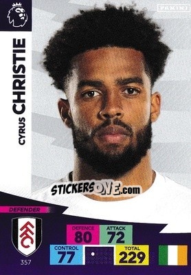 Cromo Cyrus Christie - English Premier League 2020-2021. Adrenalyn XL - Panini