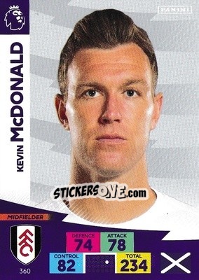 Sticker Kevin McDonald - English Premier League 2020-2021. Adrenalyn XL - Panini