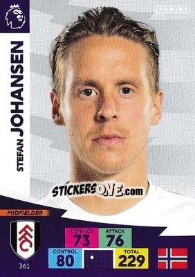 Sticker Stefan Johansen - English Premier League 2020-2021. Adrenalyn XL n. 361 - Panini
