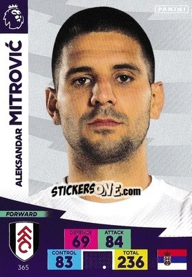 Sticker Aleksandar Mitrovic - English Premier League 2020-2021. Adrenalyn XL n. 365 - Panini