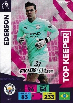 Sticker Ederson - English Premier League 2020-2021. Adrenalyn XL n. 371 - Panini