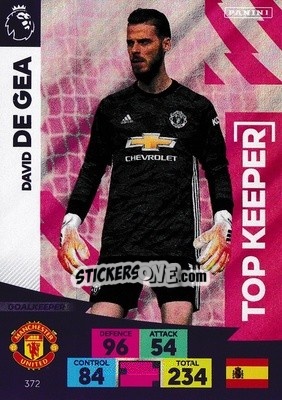 Sticker David de Gea - English Premier League 2020-2021. Adrenalyn XL n. 372 - Panini