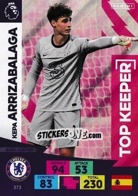 Cromo Kepa Arrizabalaga - English Premier League 2020-2021. Adrenalyn XL - Panini