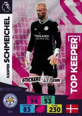 Sticker Kasper Schmeichel - English Premier League 2020-2021. Adrenalyn XL n. 376 - Panini