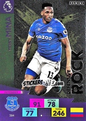 Sticker Yerry Mina - English Premier League 2020-2021. Adrenalyn XL n. 384 - Panini