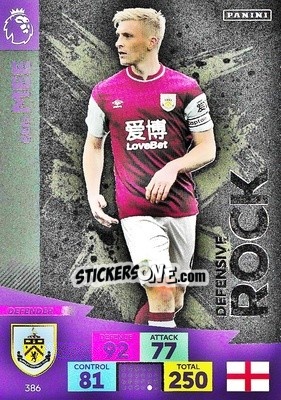Sticker Ben Mee - English Premier League 2020-2021. Adrenalyn XL n. 386 - Panini