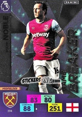 Sticker Mark Noble - English Premier League 2020-2021. Adrenalyn XL n. 394 - Panini