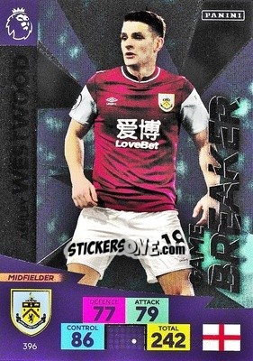 Sticker Ashley Westwood - English Premier League 2020-2021. Adrenalyn XL n. 396 - Panini