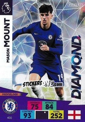 Sticker Mason Mount - English Premier League 2020-2021. Adrenalyn XL n. 400 - Panini