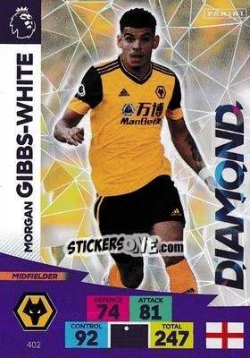 Sticker Morgan Gibbs-White - English Premier League 2020-2021. Adrenalyn XL n. 402 - Panini